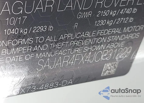 2018 Jaguar Xe 25T from USA, damaged, VIN SAJAR4FX4JCP31229